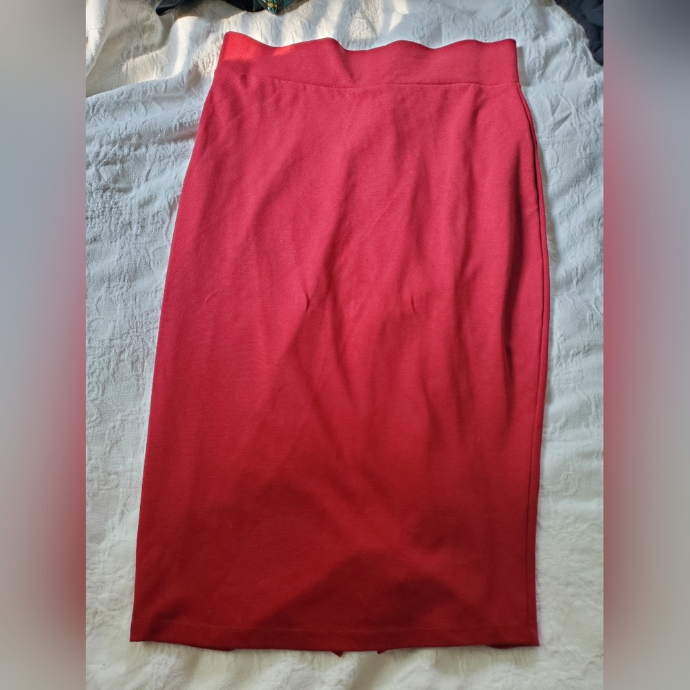 Unique Vintage Red Pencil Skirt